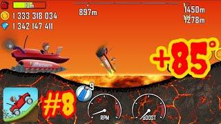 hill climb racing part 8 +85° temperature lawa #8 #gamingvideos #gaming