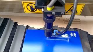 CO2 laser cutting and engraving machine for 2 color ABS board 2