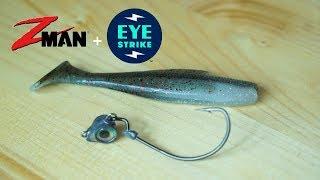 Z-Man Diezel MinnowZ rigged with Eye Strike Texas Eye Jig  (Lure Review & Underwater Footage)