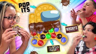 POP IT's Chocolate Candy Bar Food Hack as seen on Tik Tok (FV Family #shorts)