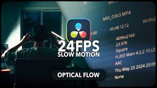 Faking 24fps Slow Motion With Optical Flow | Davinci Resolve 18 Tutorial