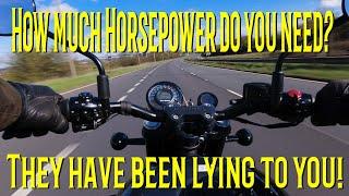 Buying A new MOTORCYCLE? How much Horsepower is enough? 50 horsepower is more than you can ever use!