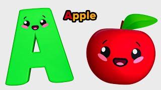 ABC Phonics Song | A for Apple | A to Z Nursery Rhymes | Baby Sensory Video for Visual Stimulation