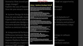 Infosys Salesforce Developer Role  ? #salesforcefighters
