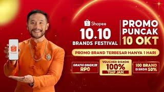 Promo Puncak 10 Oktober Shopee 10.10 Brands Festival | 100 Brand Diskon 50%