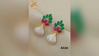 Latest AD stone earrings @ ₹ 199