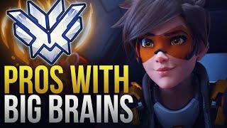 WHEN PROS HAVE BIG BRAINS (200 IQ PLAYS ) - Overwatch Montage