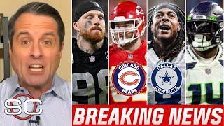 ESPN breaks Chiefs trade Joe Thuney to Bears; Maxx Crosby extension Raiders; Davante Adams' future?