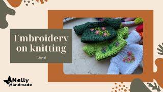 Easy Embroidery on Knitted Basic Sweater for a Toy