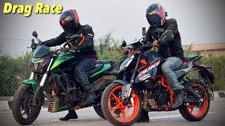 2024 Duke390 vs Dominar 400 Drag Race