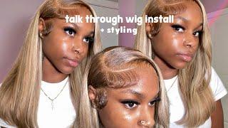 It’s Giving! Pre Plucked Highlights Blonde HD Frontal Wig Install | LACE MELTED | Yolissa Hair