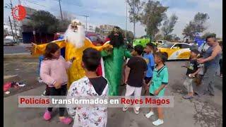 Policías de la SSC celebran el Día de Reyes con juguetes para niños y migrantes