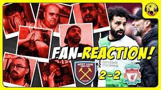 Liverpool Fans GUTTED Reactions to West Ham 2-2 Liverpool | PREMIER LEAGUE