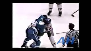 NHL Nov. 8, 1989 Ken Daneyko,NJ v Daniel Dore,QUE New Jersey Devils Quebec Nordiques