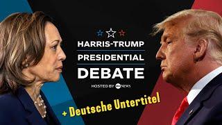 Vollständiges TV-Duell: Harris vs. Trump in der Präsidentschaftsdebatte 2024 | Deutsche Untertitel