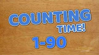 Counting to 90 | Counting Time | Counting Practice for All Ages