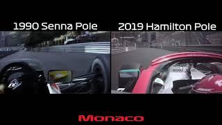 F1 - 1990 Ayrton Senna vs 2019 Lewis Hamilton - Monaco