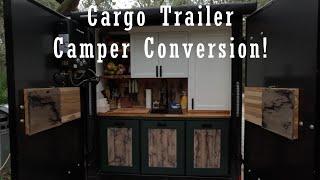 The Best 6x12 Cargo Enclosed Trailer Camper Conversion Custom Build w/ an Outdoor Kitchen