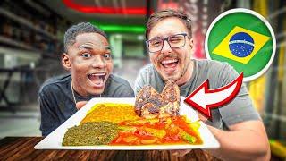 BRASILEIRO PROVANDO COMIDA ANGOLANA PRIMEIRA VEZ ft GABA