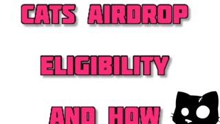 CATS AIRDROP ELIGIBILITY AND HOW TO CONNECT BITGET EXCHANGE FOR WITHDRAWAL