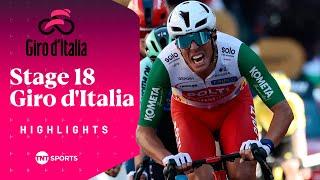 TEARS AND TRIUMPH  | Men's Giro d'Italia Stage 18 Race Highlights | TNT Sports Cycling