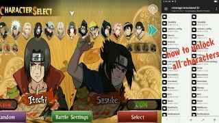 Full Unlocked Characters Naruto Ultimate Ninja Storm Mobile Android