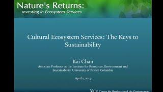 Cultural Ecosystem Services: the Keys to Sustainability