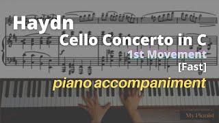 Haydn - Cello Concerto in C, 1st Mov: Piano Accompaniment [Fast]