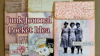 Junk Journal Pocket Idea ~ Handmade Ephemera ~ Papercrafts