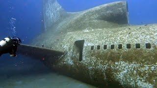 Diving the wreck of a Lockheed Tristar airplane, artificial reef, Aqaba - Jordan @agscuba