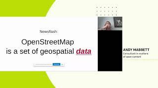 Open street map as mature, open, linked data - BCS Data Management SG & DAMA UK