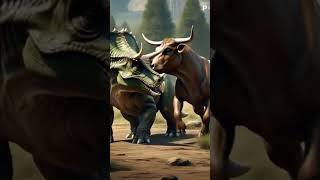 Epic Battle!  Dinosaur vs. Bull – Who Wins?"  | Ai Ahmed Ali