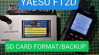 YAESU FT2D - SD CARD CONFIG/ BACKUP / FORMAT