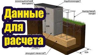 ИСХОДНЫЕ ДАННЫЕ ДЛЯ РАСЧЕТА ФУНДАМЕНТА