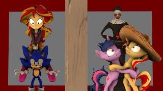 Maraton de comedia  y terror️ (sonic el erizo  show, crazy twilight  vs kiwi  y eqg shorts)