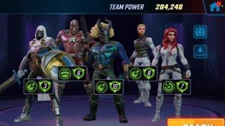 Marvel Strike Force - Trying out Skill Military/Merc Team.