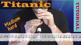 Titanic - Tutorial flauta con partitura | Karaoke instrumental