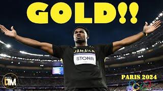 HISTORY!!! JAMAICA WINS GOLD, Roje Stona SMASHES Men's Discus Olympics Record | DTM  @Olympics