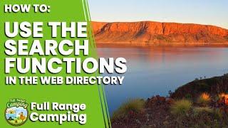 How To Use The Free Range Camping Search Function