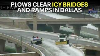 TxDOT crews out clearing icy bridges and overpasses