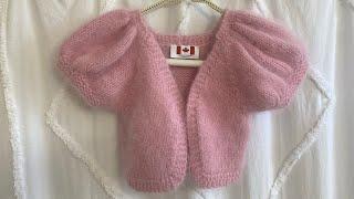 How to Knit Puff Sleeves Girls Bolero Top- Down Raglan Part 3June 16, 2024