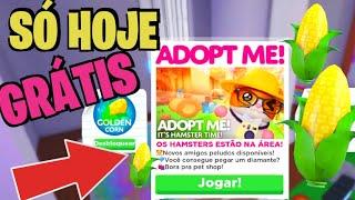  ADOPT ME! ATUALIZAÇÃO BUGOU *BOMBA* GRÁTIS MILHO DOURADO COMIDA DE PEGAR HAMSTER! adopt me roblox