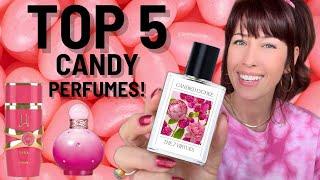 TOP 5 CANDY PERFUMES! *New Candied Lychee Review! #candy #sweetperfumes #fragrancecollection