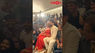 Sonakshi Sinha & Zaheer Iqbal POSE with the paps at their reception  #shorts #sonakshisinha