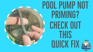 Why is my pool pump not priming?‍️