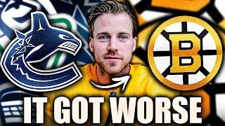 IT'S GETTING EVEN WORSE FOR ELIAS LINDHOLM & THE BOSTON BRUINS… (Vancouver Canucks News)