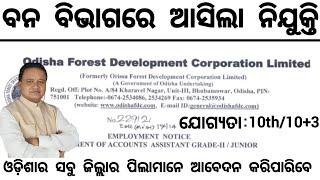 Odisha Forest Department New Recruitment 2024 ! Odisha Govt Job Updates 2024 ! Jobs in Odisha