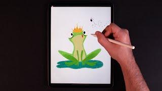 Frog Prince - Procreate Drawing Tutorial