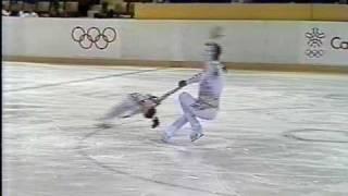 Gordeeva & Grinkov Гордеева n Гринько́в (URS) - 1988 Calgary, Figure Skating, Pairs SP (US ABC)