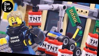 FULL Bomb Squad TNT Bank Robbery Lego Bulldozer Break in Shoot out Rocket Prison Escape Bike Heist